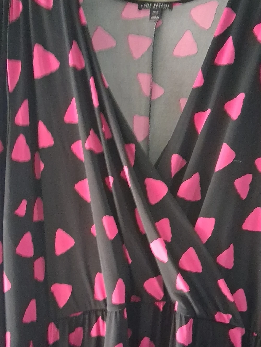Lane Bryant Black Dress with Pink Print - Picture 3 of 4